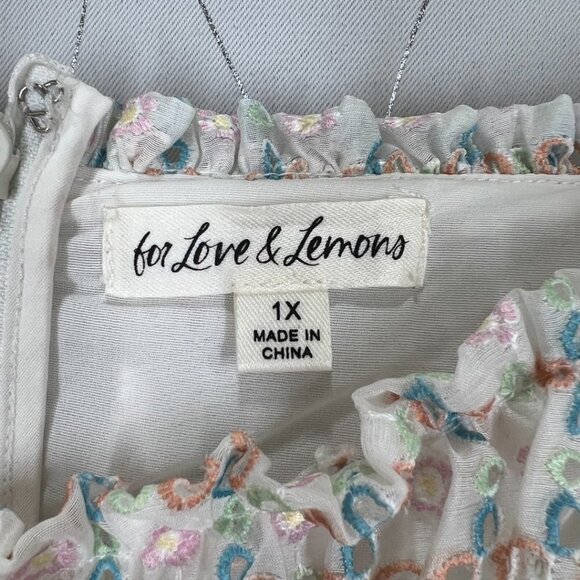 For Love & Lemons White Libby Mini Dress $220 - Picture 9 of 16